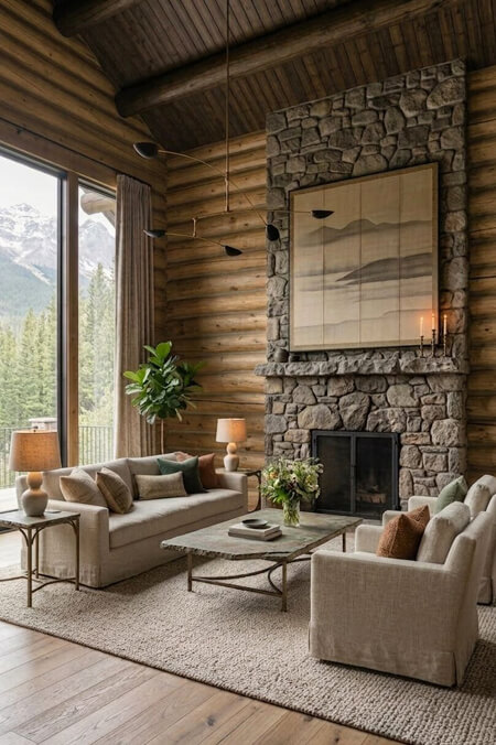 log cabin neutral color