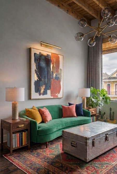 metallic gray coffee table