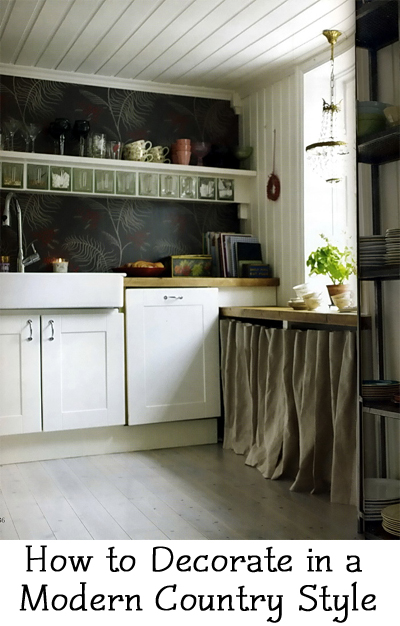 How to decorate in a modern country style
