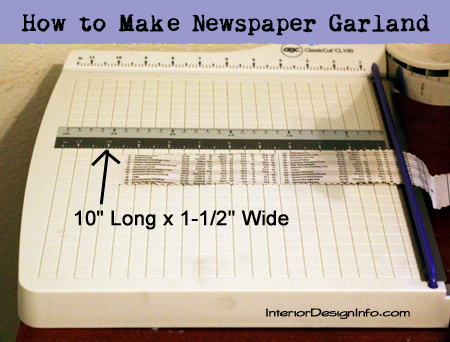 How to Make Your Own Newspaper Garland