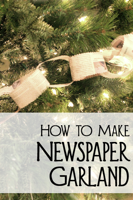 Cheap, easy, and timeless newspaper garland