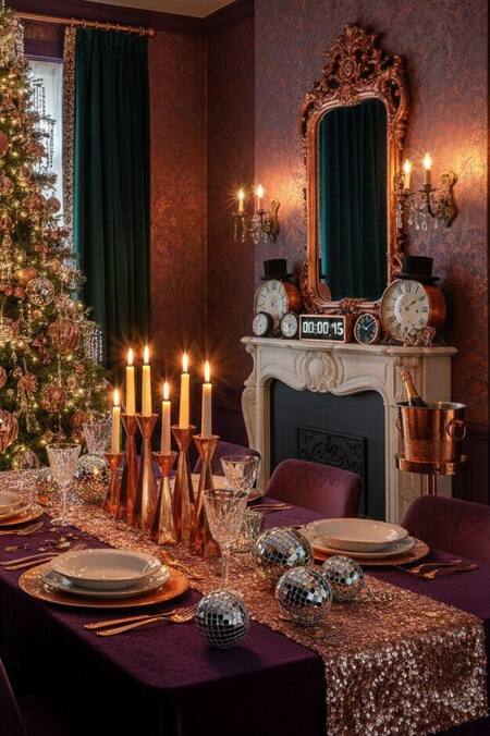 Pink New Years Eve decor