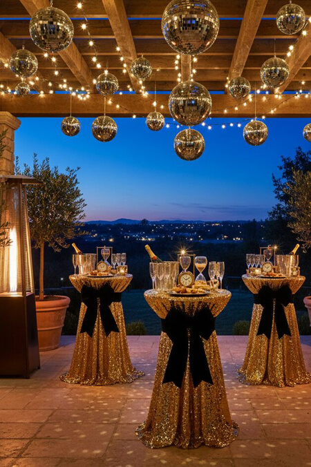 New Year's Eve Outdoor Cocktail Party Decorating Ideas