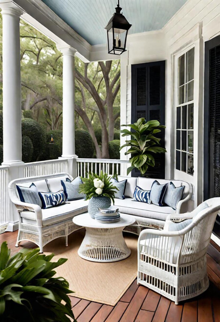 patio white wicker sofa furniture