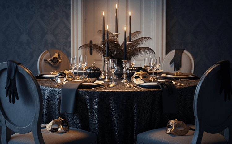 phantom halloween tablescape