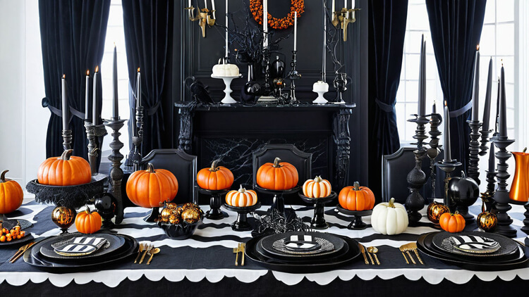 pumpkins tablescape