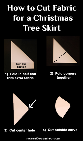 How to cut fabric for a Christmas tree skirt
