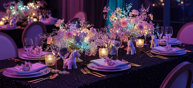 unicorn halloween tablescape