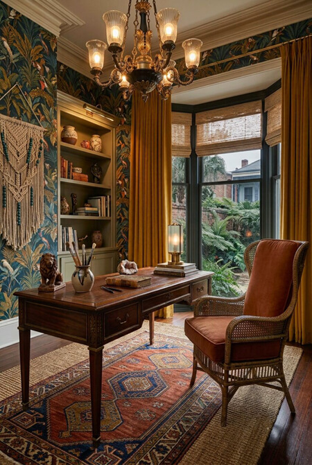 Victorian bohemian home office