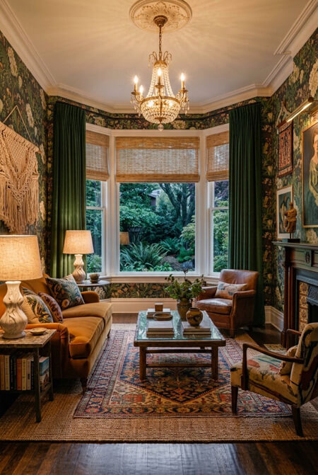 Victorian bohemian living room