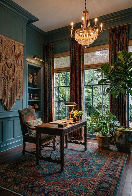 Bohemian Victorian home office