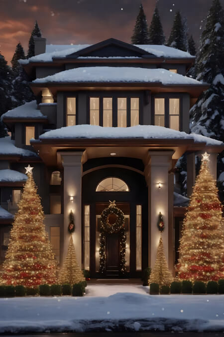 outside Christmas decorations