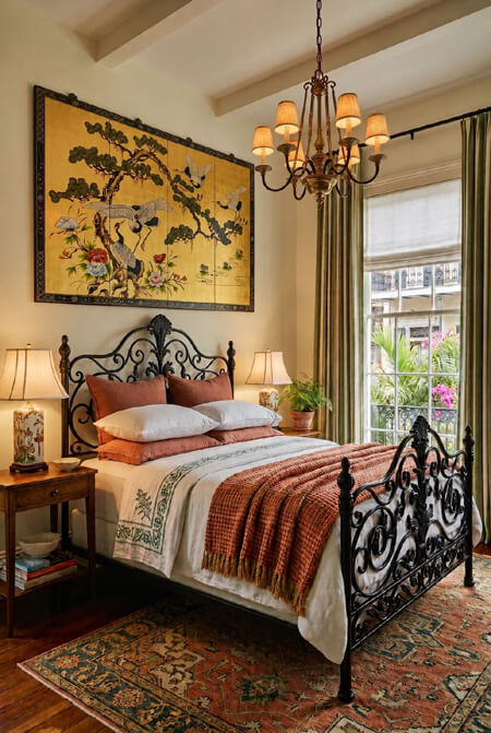 ornate wrought iron bed
