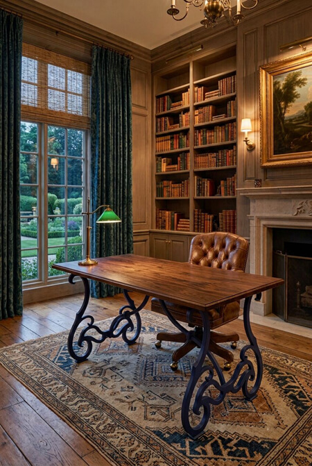wrought iron desk